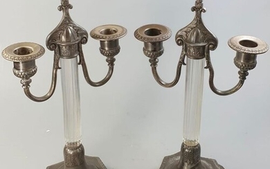 Pair of candelabra WMF 36cm (2) - Silver plated - 19th century