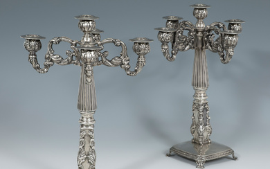 Pair of candlesticks; Spain, XX century.