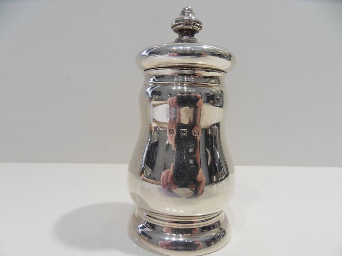 Peugeot pepper mill - .925 silver - SW Smith & Co - U.K. - First half 20th century
