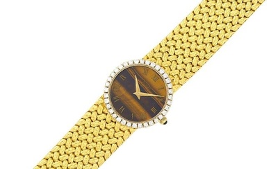 Piaget Gold, Tiger's Eye and Diamond Wristwatch