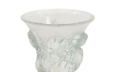 RENE LALIQUE (1860-1945) "SAINT-FRANCOIS" VASE, France, designed 1934, molded glass...