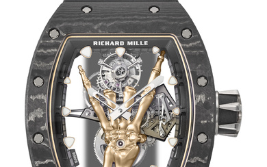 RICHARD MILLE. AN EXTRAORDINARY CARBON TPT®, TITANIUM AND 18K RED...