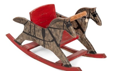 ROCKING HORSE Early 20th Century Height 16". Length 31". Width 11.5".