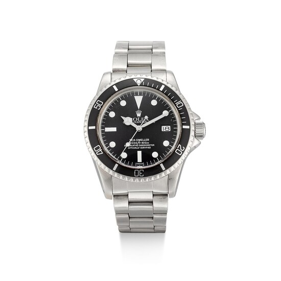 ROLEX | SEA DWELLER, REFERENCE 1665 A STAINLESS STEEL WRISTWATCH WITH DATE, SERVICE DIAL AND BRACELET, CIRCA 1978