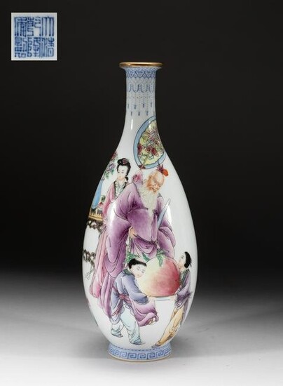 Rare Chinese Enameled Porcelain Vase