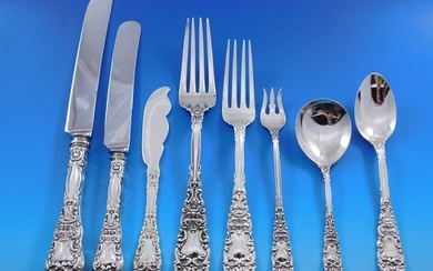 Renaissance by Dominick and Haff Sterling Silver Flatware Set Service 99 pcs Din