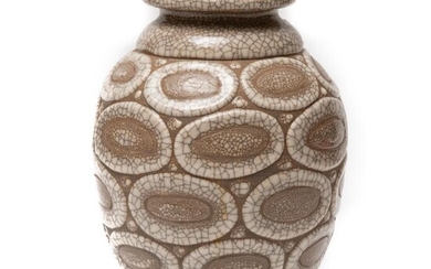 Rene Buthhaud signed art deco pottery vase