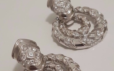 Repossi White gold - Earrings - 4.80 ct Diamond