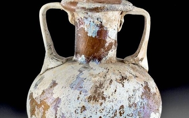 Roman Glass Jar w/ Silvery Iridescence