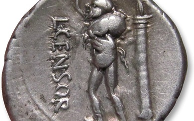 Roman Republic. L. Marcius Censorinus. Denarius Rome mint 82 B.C.