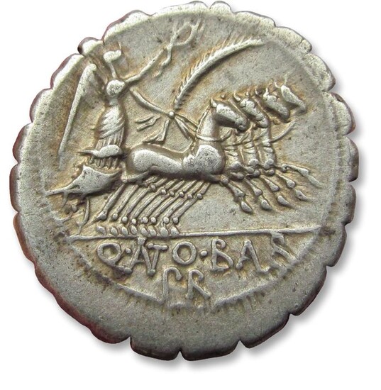 Roman Republic. Q. Antonius Balbus, 83-82 BC. AR Denarius,Rome mint - variety with control letter A(?) on obverse