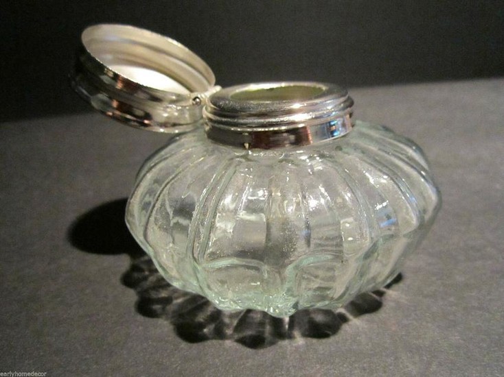 Round Clear Glass Thick Glass Inkwell Ink pot Bottle