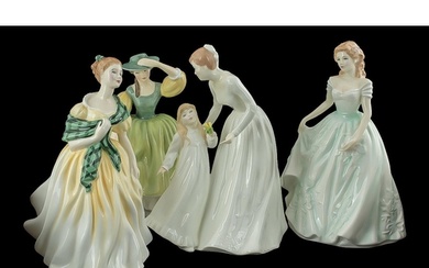 Royal Doulton Collection of Hand Painted Figures ( 4 ) In To...