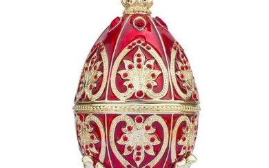 Russian Royal Crown Trinket Jewel Box Egg