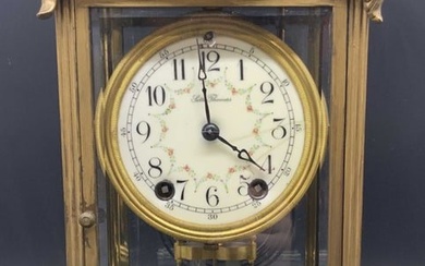 SETH THOMAS Antique Gilt Bronze & Crystal Clock