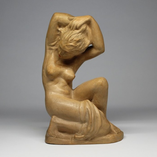 Sculpture, Art deco woman - 26 cm - Ceramic