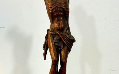 Sculpture, Corpus Chisti in legno di bosso scolpito e posto su base di marmo - XVIII secolo - 30 cm - Made of boxwood - 1700