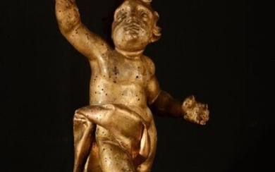 Sculpture, Putto from the altar - Baroque - Gold, Wood, gold leaf - 17th century