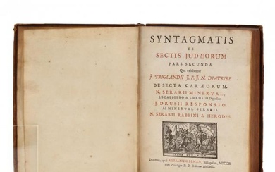 Serarius, Nikolaus. Syntagmatis de Sectis Judaeorum