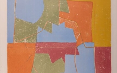 Serge Poliakoff (1900-1969) - Composition rouge, verte, bleue et jaune n° 12, 1956 - Hand-signed