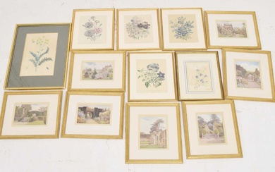 Set of botanical prints after George Samuel Elgood