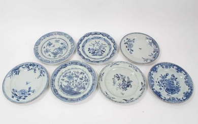 Seven 18th century Chinese export plates