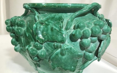 Signed Green Toned Porcelain Ceramic Vessel