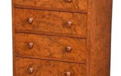 Signed Victorian Walnut Eight Drawer Lingerie Chest
