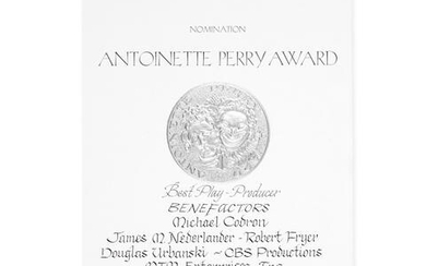 Sir Michael Codron: A Tony Award® Nomination Certificate for Benefactors