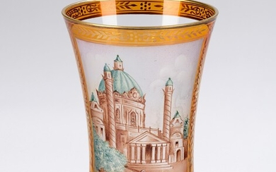 A Footed Beaker with the “Church of St. Charles in Vienna”, Germany c. 2000
