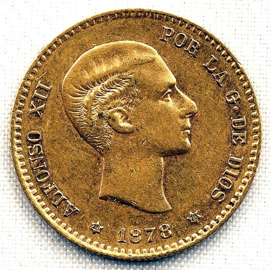 Spain - 10 Peseta - 1878 EMM - Madrid - Alfonso XII - Escasa - Gold