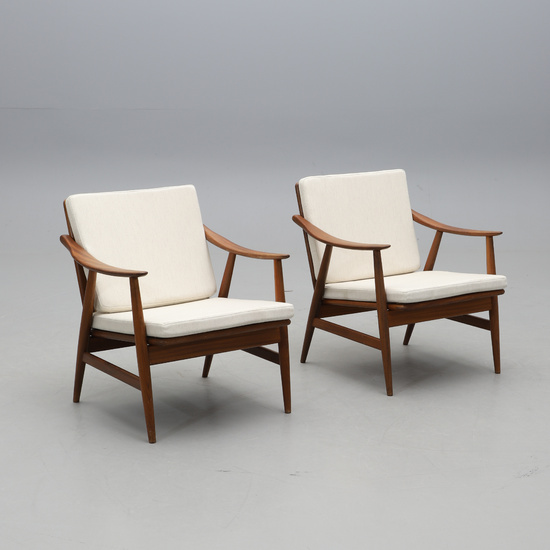 TORBJÖRN AFDAL. A pair of “Dixie” armchairs, Sandvik Møbler, Norway mid 20th century.