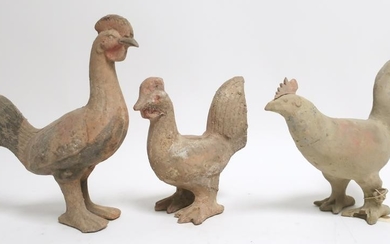 Three Han Dynasty Cockerels
