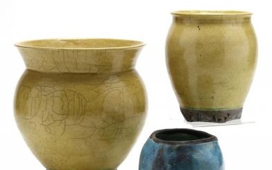 Three Studio Pottery Ceramic Vessels