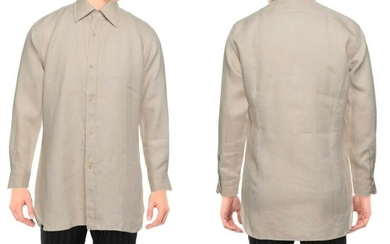 Tom Ford Iconic Luxury Casual Lino Shirt Canvas Shirt Solid Color Shirts New 44