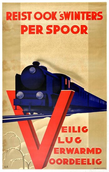 Travel Poster Railway Travel Winter Art Deco