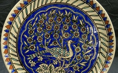 Turkish Style Ceramic Peacock Plate
