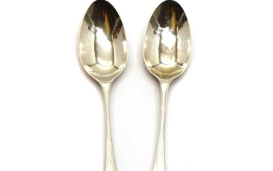 Two 18th century silver teaspoons