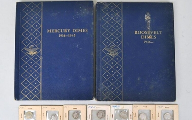Two Coin Books of Silver U.S. Dimes