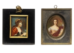 Two Continental Portrait Miniatures LATE 19TH