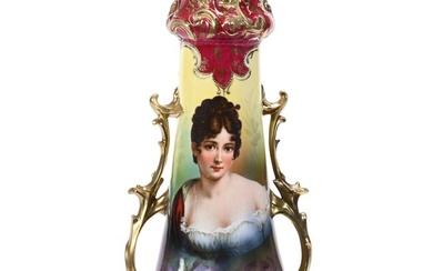 Two Handled Vase Marked Royal Vienna, Portrait