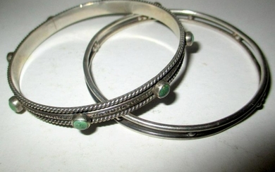 Two Sterling Bangle Bracelets