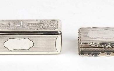 Two silver snuff boxes - Rome 19th Century and