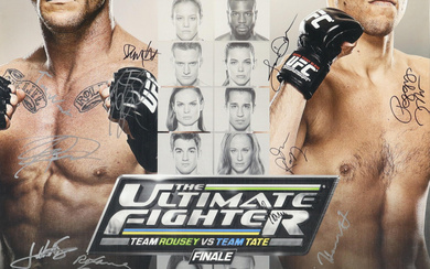 "UFC Lightweight Bout: Maynard vs Diaz" LE 27x39 Poster Signed By (20) With Nate Diaz, Gray Maynard, Michael Wootten, Raquel Pennington (UFC)