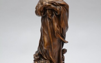 Une vierge en bronze 'anges', fin 19ième siècle (h45cm) (*)