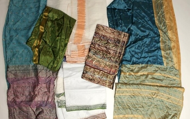 VINTAGE SARI FABRIC COLLECTED IN RAJASTHAN INDIA