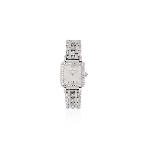 Vacheron & Constantin. A lady's 18K white gold and diamond set manual wind bracelet watch