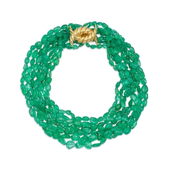 Verdura Gold and Emerald Necklace