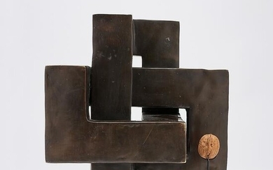 Very Heavy Cubist Sculpture - The Endless Knot - Bronze