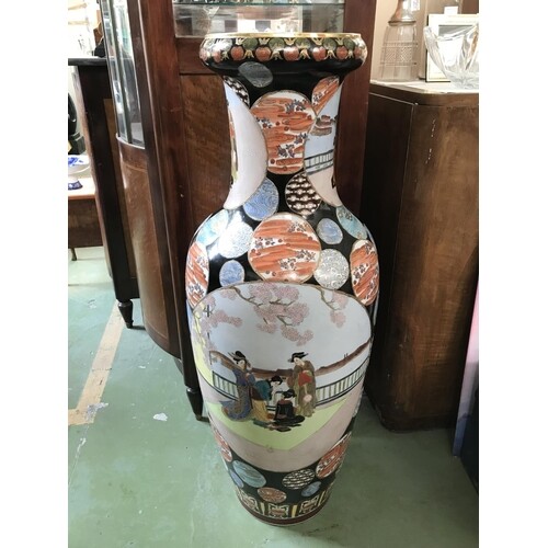 Very Large Hand Painted Chinese Vase (110cm H.)